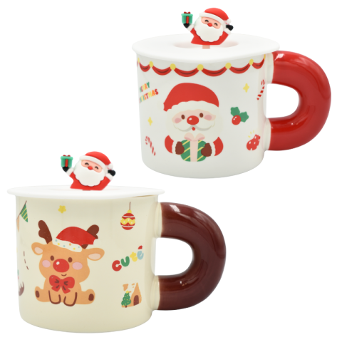 Noutăți Librăria Compas - Cana Craciun cu capac 350 ml