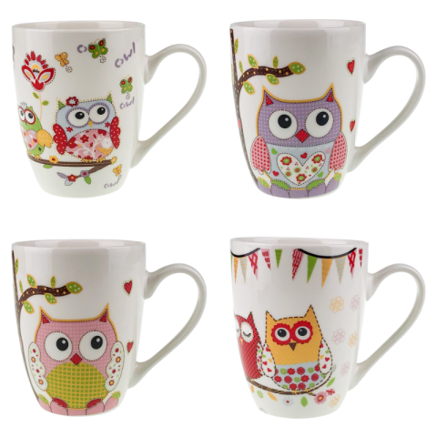 Casă și decorațiuni - Cana ceramica 9x11 cm Bufnita