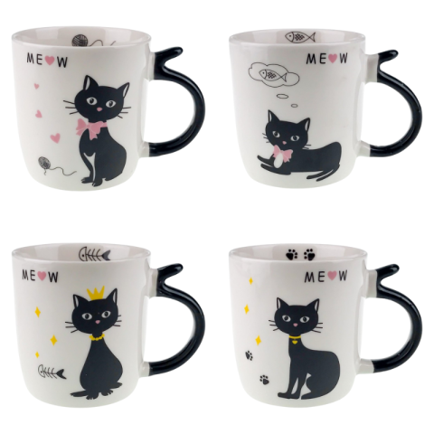 Casă și decorațiuni - Cana ceramica 9x9 cm Pisica