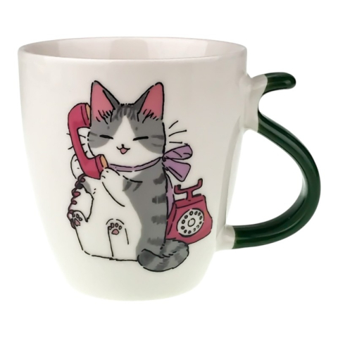 Cana ceramica cu pisica 10X11 cm [3]