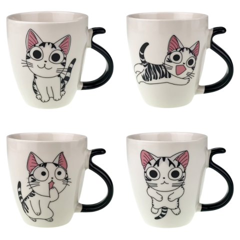 Casă și decorațiuni - Cana ceramica 10x11 cm Pisica