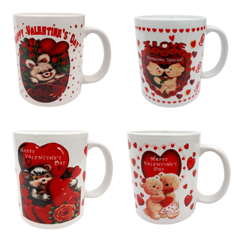 Casă și decorațiuni - Cana ceramica 8x10 cm Ursuleti si inimi