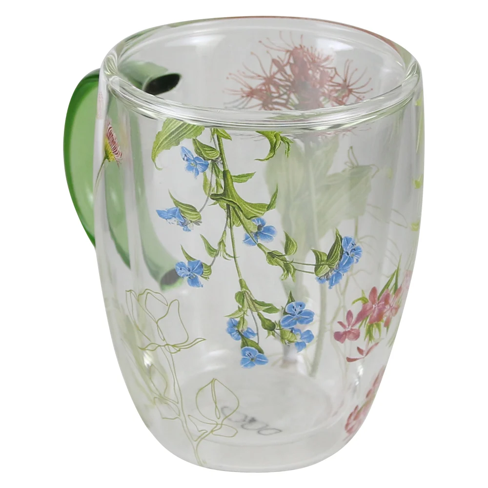 Căni și pahare - Cana de sticla cu perete dublu 350 ml The Colors of Nature