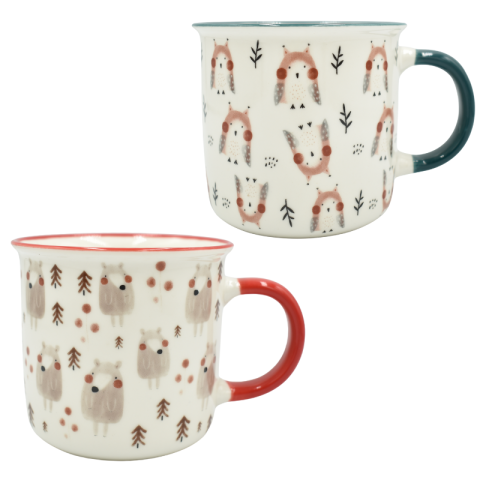 Noutăți Librăria Compas - Cana din ceramica Craciun culori diferite