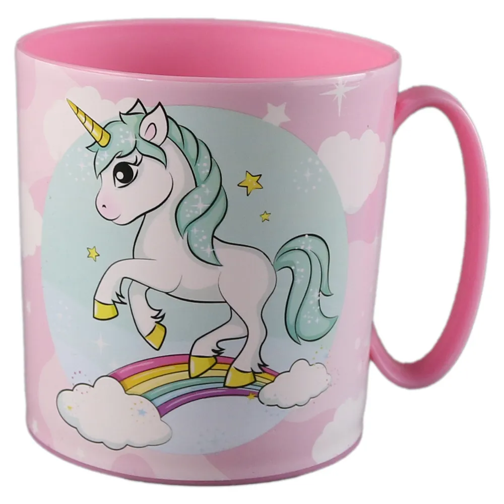 Casă și decorațiuni - Cana plastic unicorn 350 ml roz