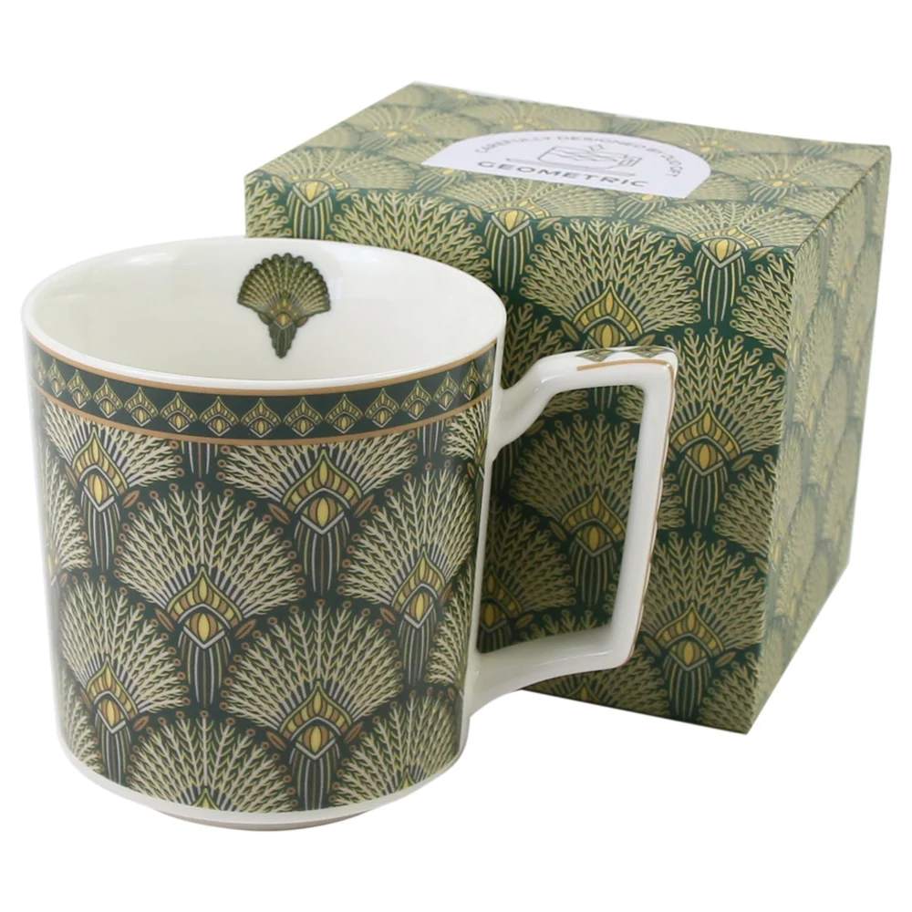Casă și decorațiuni - Cana din portelan 450 ml Verdigo in cutie decorativa