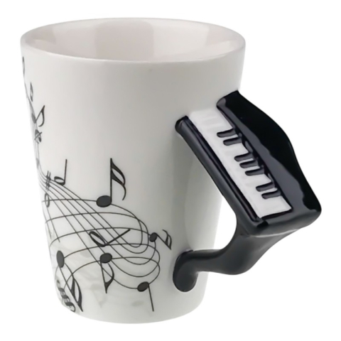 Casă și decorațiuni - Cana ceramica 9x11 cm maner pian