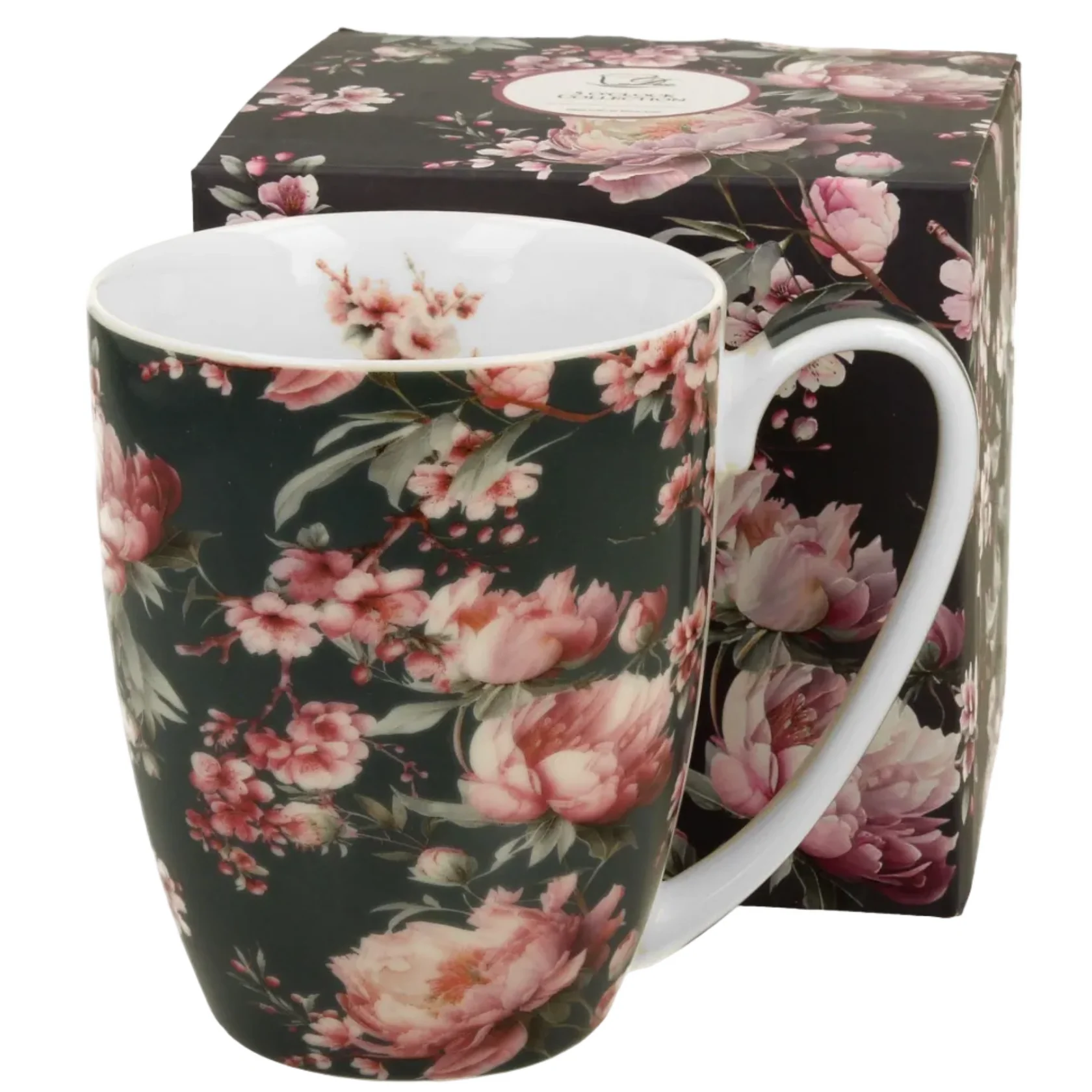 Casă și decorațiuni - Cana portelan 380 ml Noemi Black
