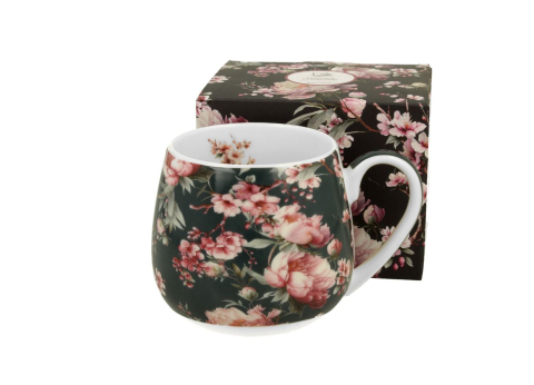 Căni și pahare - Cana portelan 430 ml Noemi Black in cutie decorativa