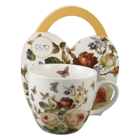 Casă și decorațiuni - Cana portelan 460 ml „Zahra” in ambalaj decorativ