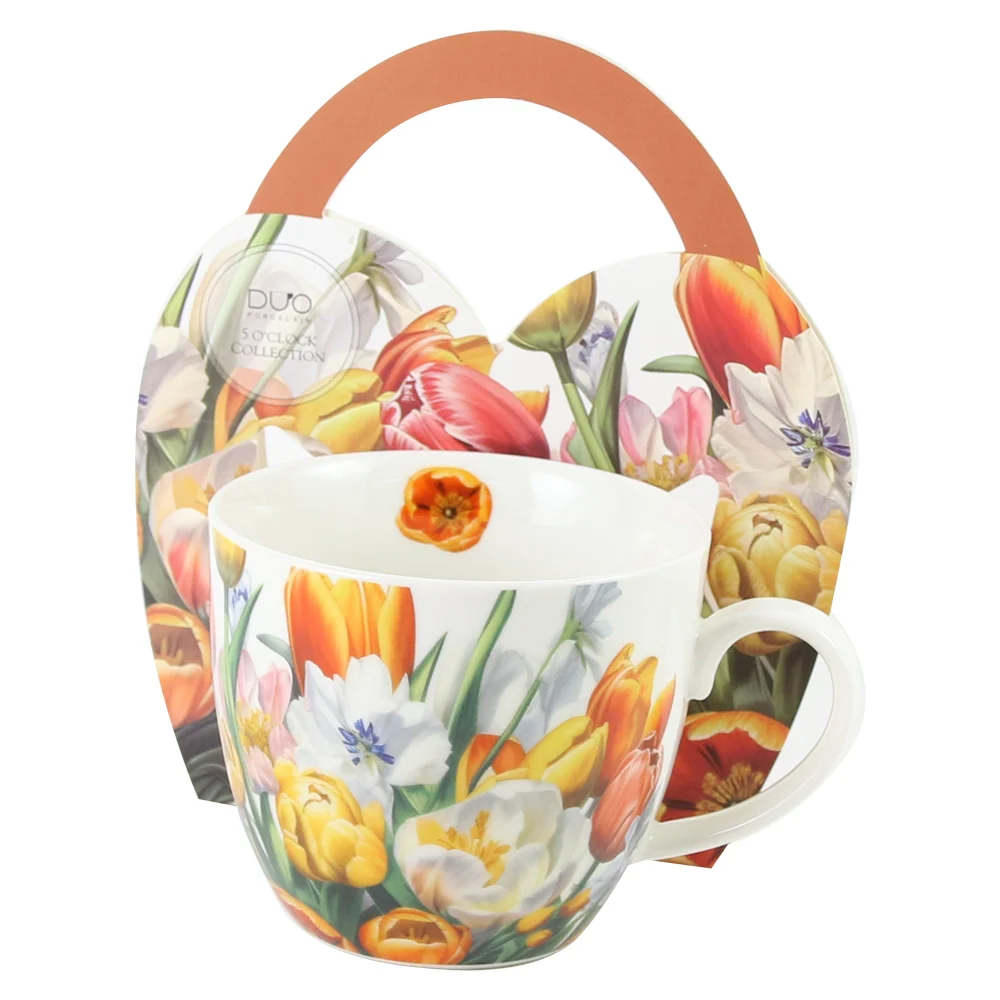 Casă și decorațiuni - Cana portelan 460 ml in ambalaj decorativ