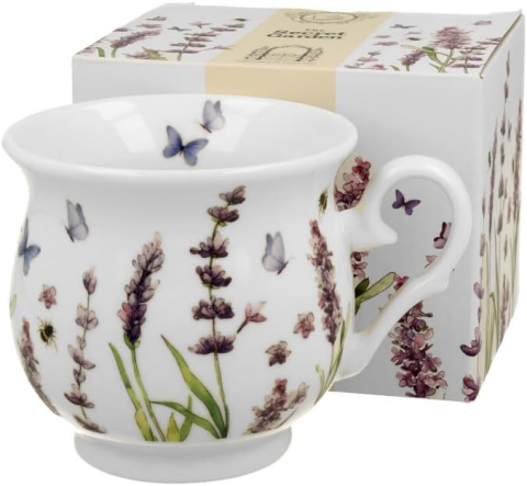 Căni și pahare - Cana portelan 500 ml Classic Lavender in cutie decorativa