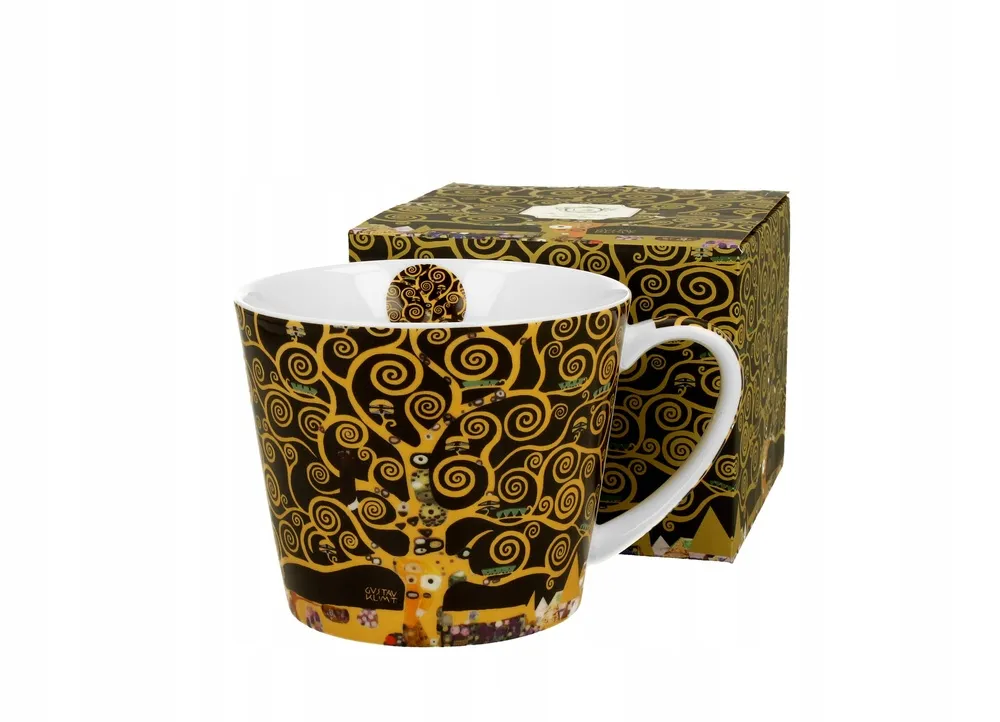 Căni și pahare - Cana portelan 610 ml Tree of life de Gustav Klimt