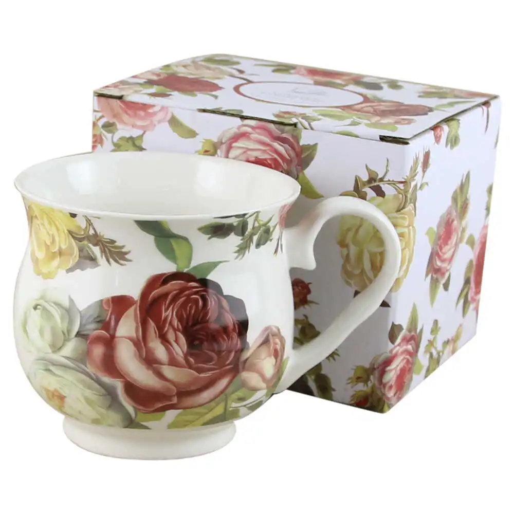 Casă și decorațiuni - Cana portelan retro 530 ml „Kasandra”
