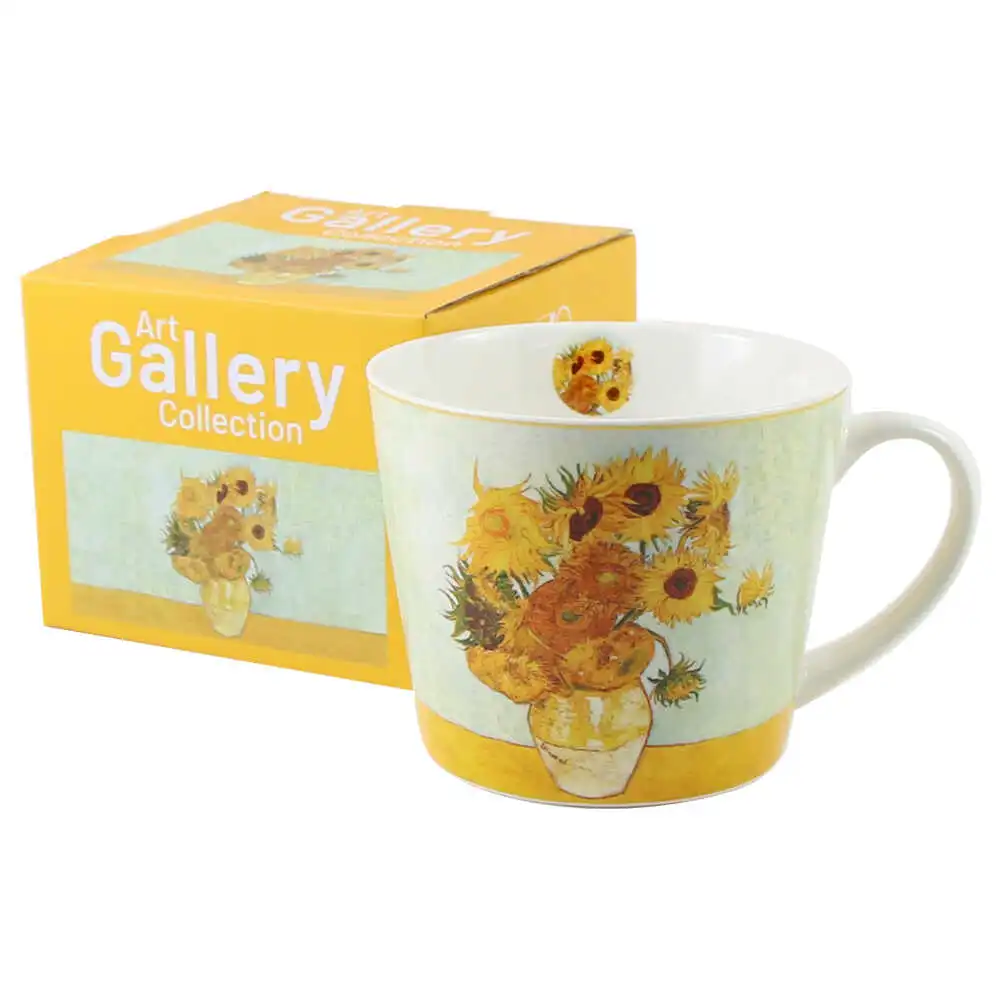 Casă și decorațiuni - Cana portelan „Sunflowers” de V. van Gogh 600 ml