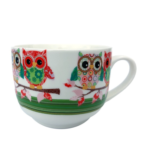 Cana ceramica tip bol 12x9 cm Bufnita [3]