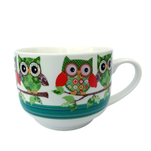 Cana ceramica tip bol 12x9 cm Bufnita [4]