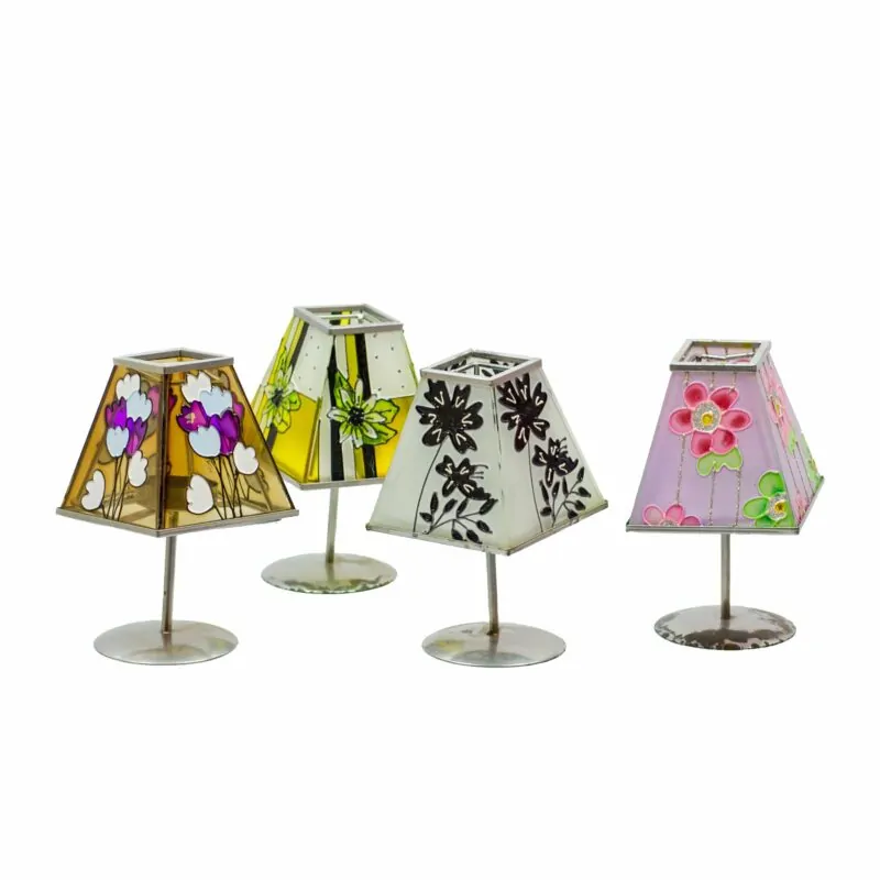 Lumânari și candele - Suport pentru lumanare pastila 9x9x15 cm diferite culori