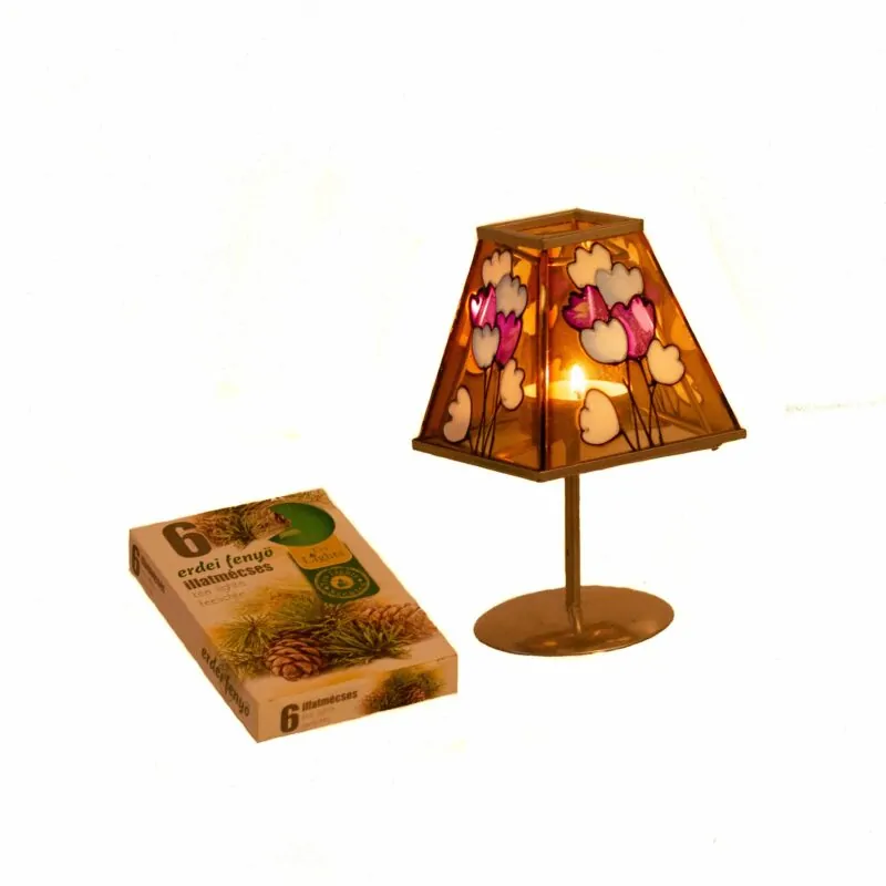 Suport pentru lumanare pastila 9x9x15 cm diferite culori [2]