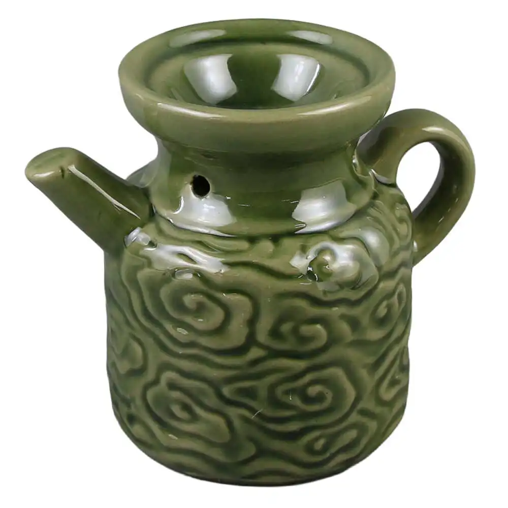Casă și decorațiuni - Candela aromaterapie din ceramica 11 cm Cana verde