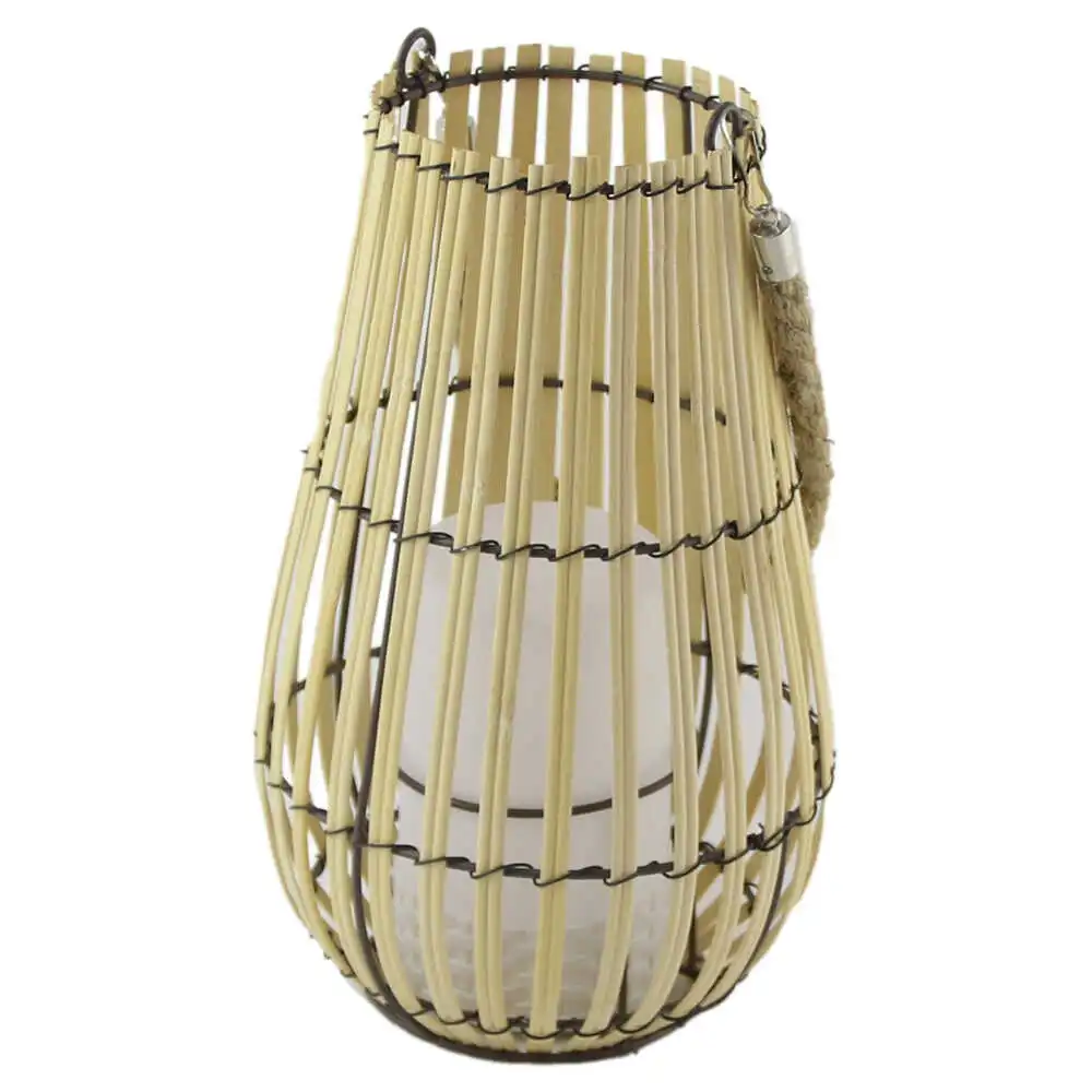 Casă și decorațiuni - Candela bambus cu led 16x29 cm