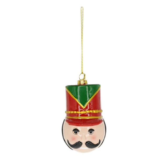Decorațiuni și articole de Crăciun - Cap spargator de nuci cu agatatoare 6.5x6.5x10 cm plastic