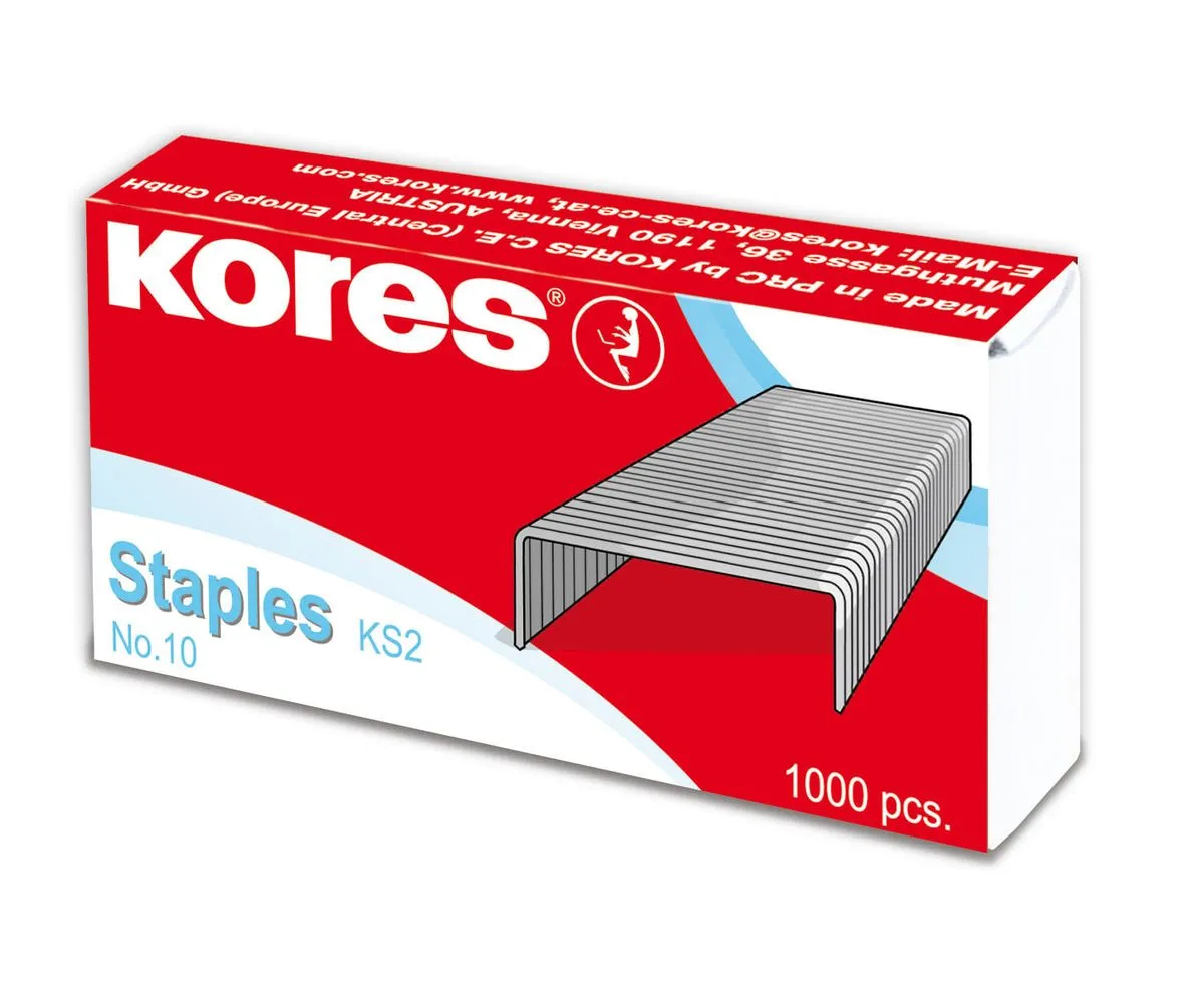 Capse și agrafe - Capse nr 10 Kores 1000 buc / cutie
