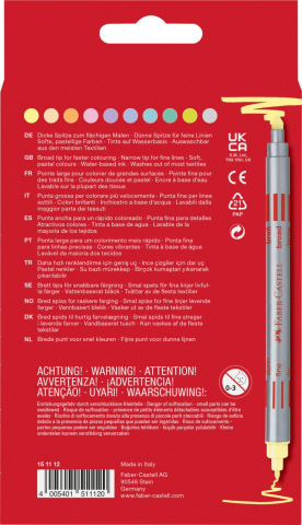 Carioca 10 culori pastel 2 capete Faber-Castell [1]