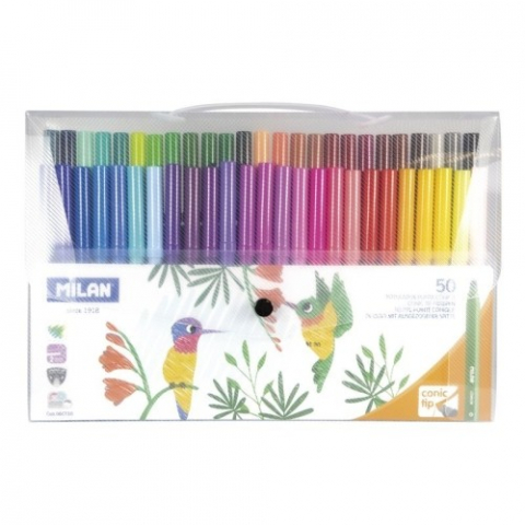 Carioci - Carioca 50 culori varf conic 5 mm MILAN