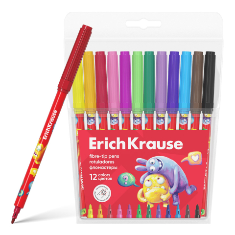Noutăți Librăria Compas - Carioca Erich Krause Jolly Friends 12 culori/set