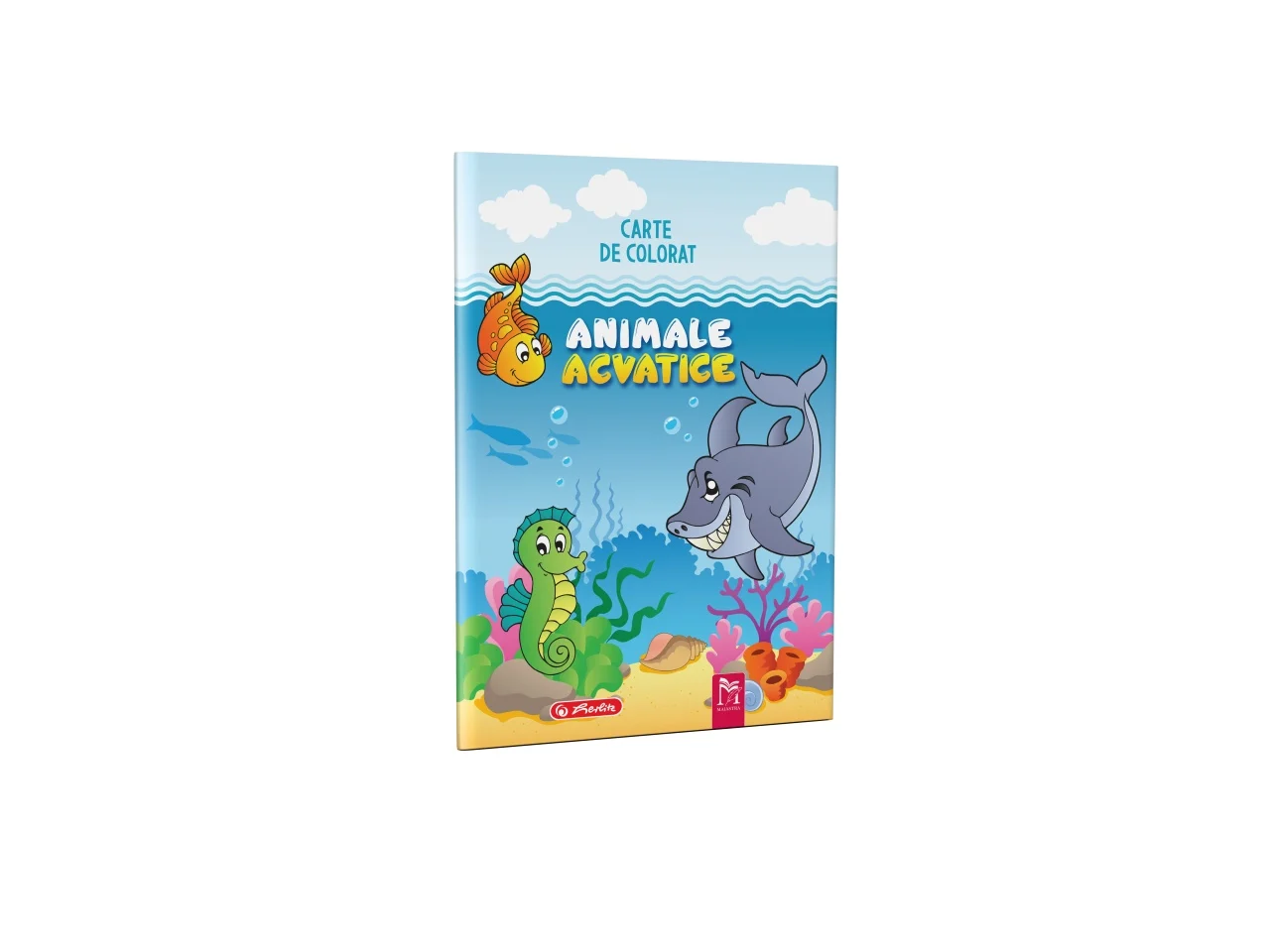 Cărți de colorat - Carte de colorat A4 16 pagini Animale Acvatice