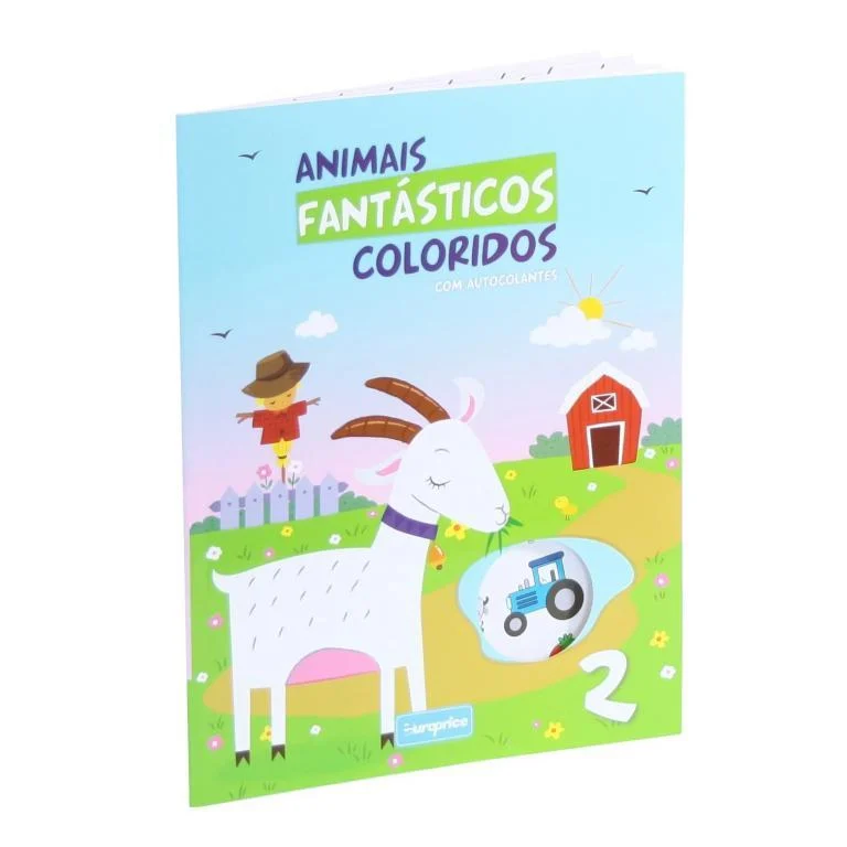 Cărți pentru copii - Carte de colorat Animale Fantasice 2 + autocolante