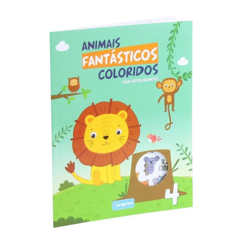 Cărți pentru copii - Carte de colorat Animale Fantasice 4 + autocolante