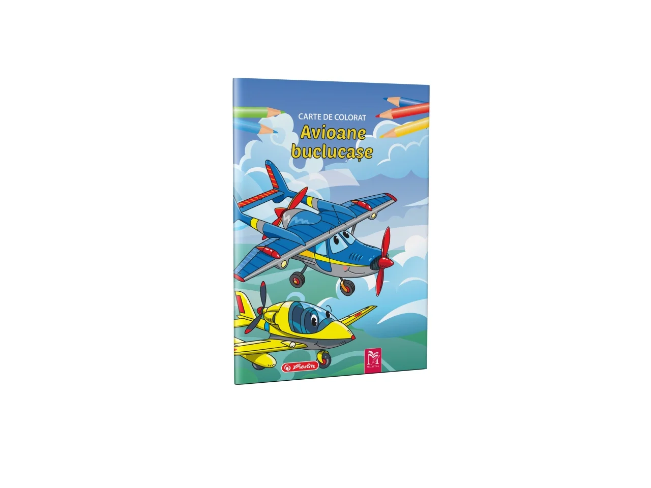 Cărți de colorat - Carte de colorat A4 16 pagini Avioane buclucase