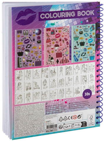 Carte de colorat Moxy Besties A4 30 foi cu 5 creioane incluse [1]