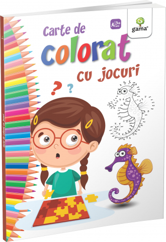 Cărți de colorat - Carte de colorat cu jocuri
