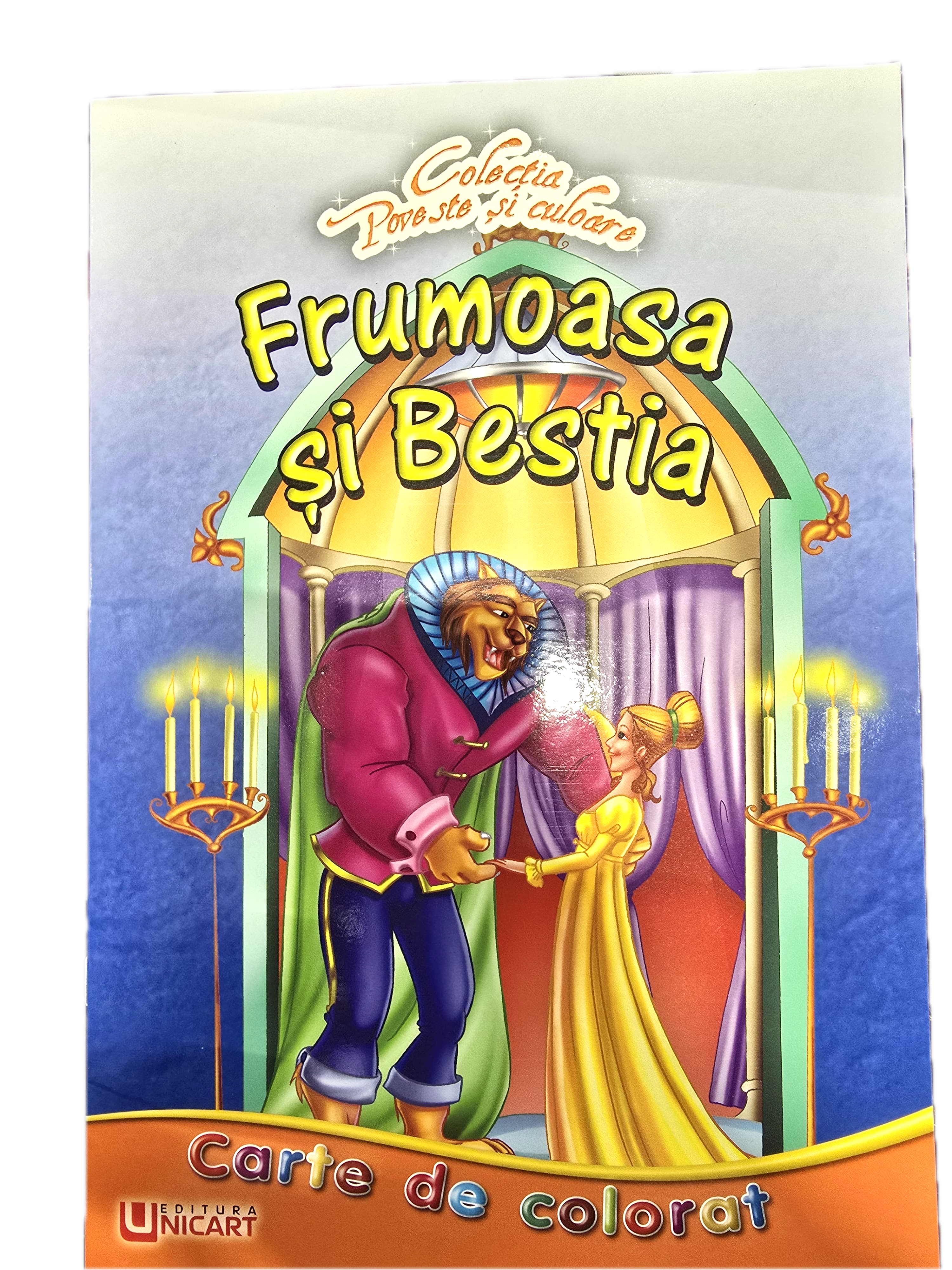 Cărți de colorat - Frumoasa si bestia. Poveste si culoare. Carte de colorat