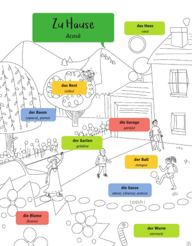 Hallo Deutsch! Carte de colorat. Editie Bilingva - Sam Hutchinson, Emilie Martin [1]