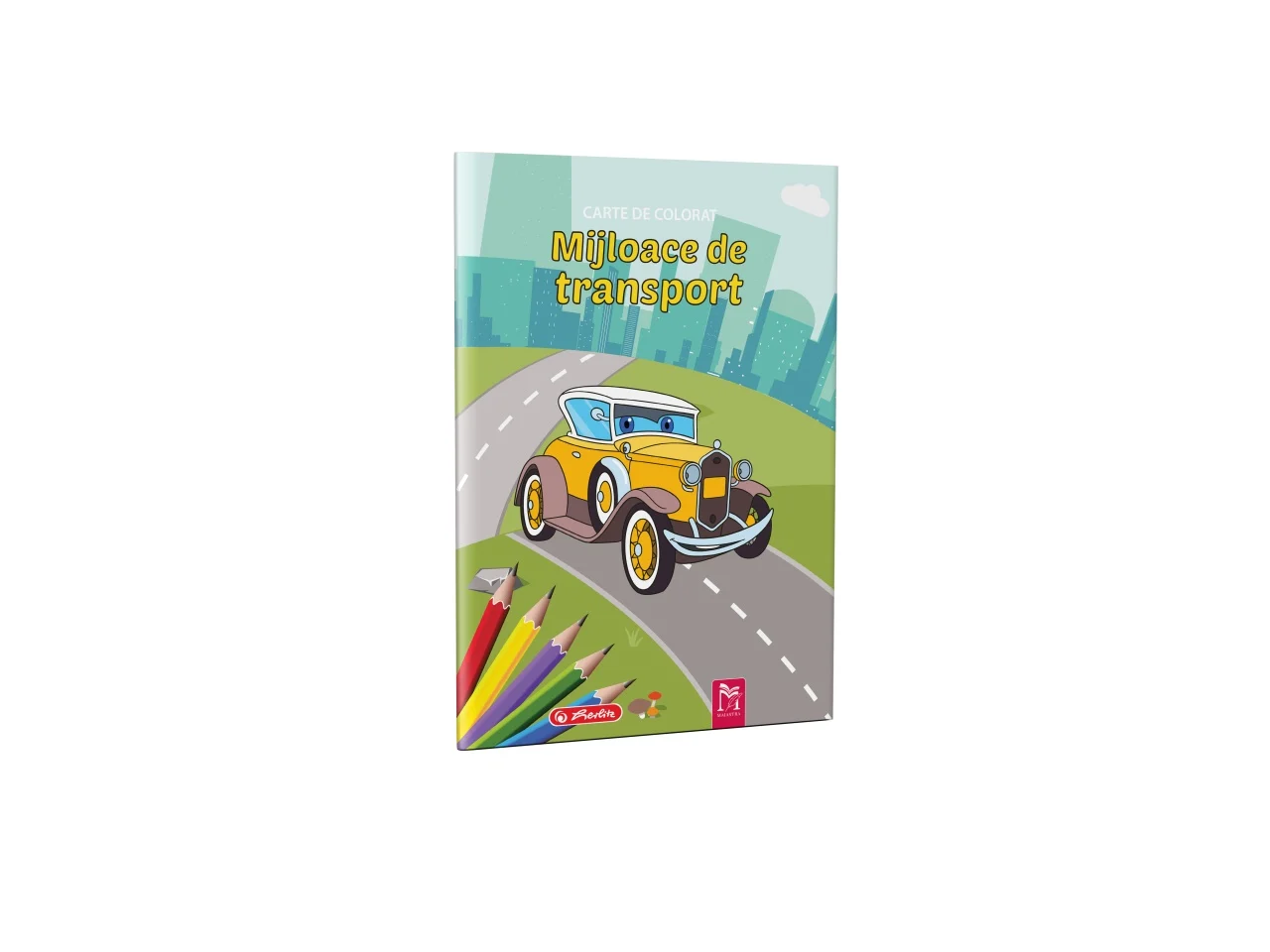Cărți de colorat - Carte de colorat A4 16 pagini Mijloace de transport