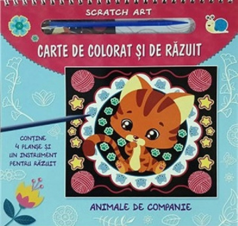 Cărți - Carte de colorat si de razuit Animale de companie