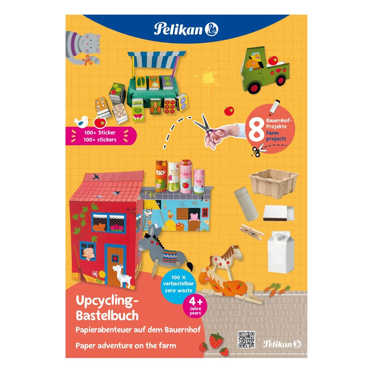 Cărți de colorat - Carte pentru activitati creative cu stickere motiv Farm A4 32 file