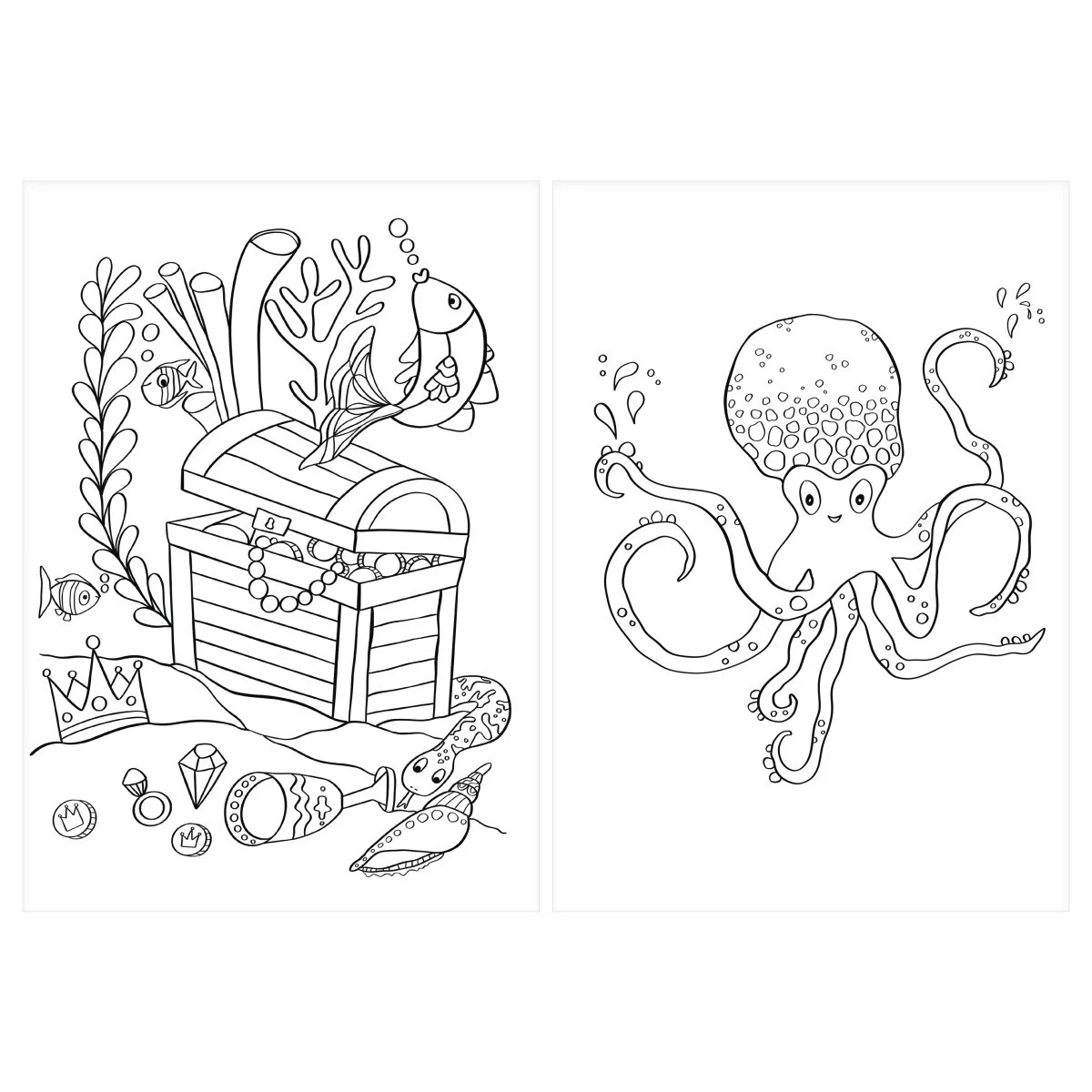 Carte pentru activitati creative cu stickere motiv Sea World A4 32 file [3]
