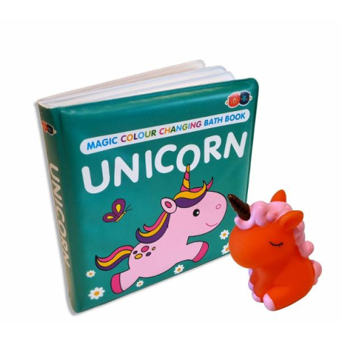 Jucării interactive și tematice - Carte si jucarie care isi schimba culoarea - Unicorn