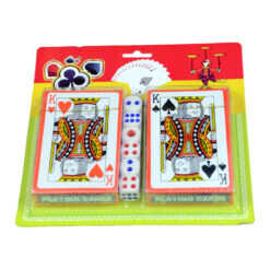 Noutăți Librăria Compas - Set 2 carti de joc in cutie de carton cu 6 zaruri 16x16cm