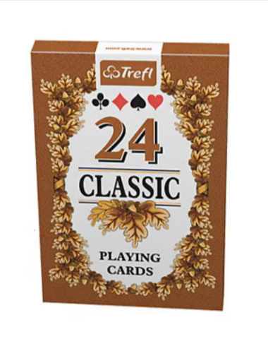 Jocuri educative și de societate - Carti de joc Trefl 24 Classic Playing Cards