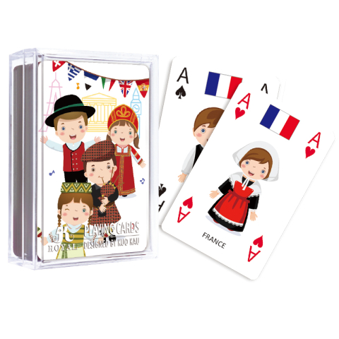 Jocuri educative - Carti de joc Royal din plastic educative 3in1 Invata despre tarile Europei