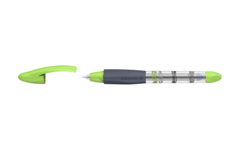 Roller cu cartus Schneider Base Ball rubber grip gri/verde scriere albastra [1]