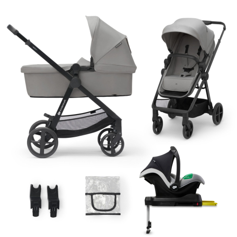 Cărucioare - CARUCIOR KINDERKRAFT NEWLY, 4 IN 1, MOONLIGHT GREY