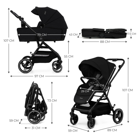 CARUCIOR KINDERKRAFT YOXI 2IN1, PURE BLACK [6]