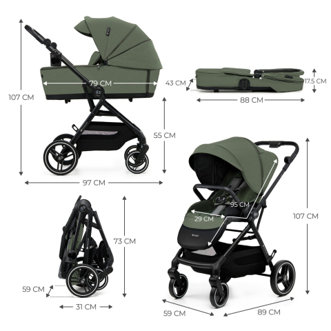 CARUCIOR KINDERKRAFT YOXI 3IN1 (MINK PRO) MISTIC GREEN [4]